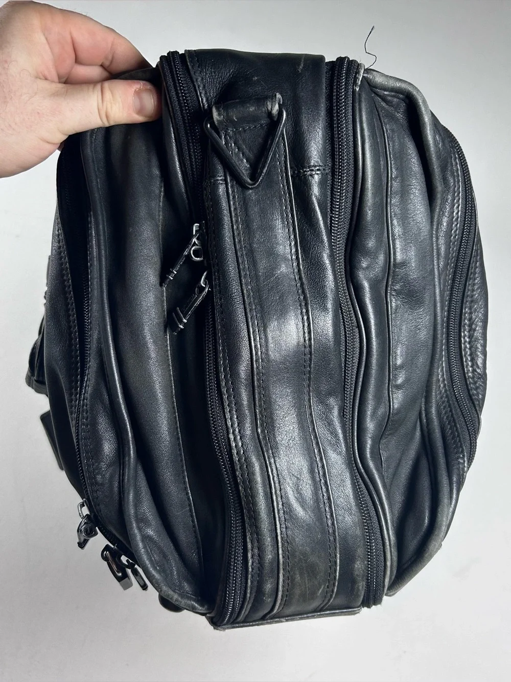 Tumi 978D3 Nappa Leather Expandable Carry On Duffle Weekender Bag 21